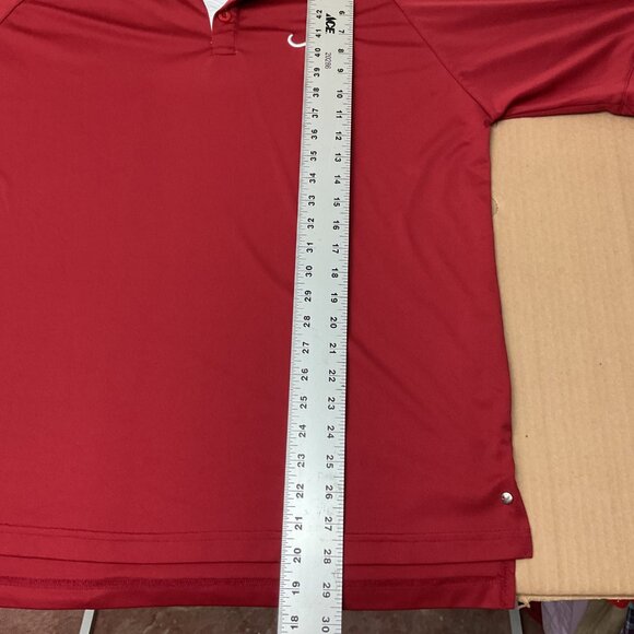 Alabama Crimson Tide Mens Polo Shirt XL Red White Accent Polyester Embroidered - Picture 6 of 6